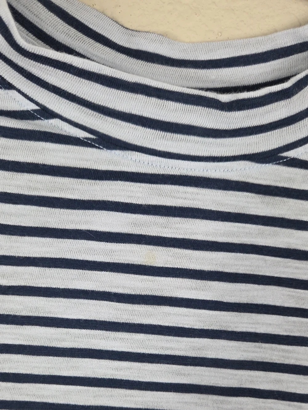 Free People WE THE FREE Womens Blue Striped Short Sleeve Crew Neck T-Shirt Large
